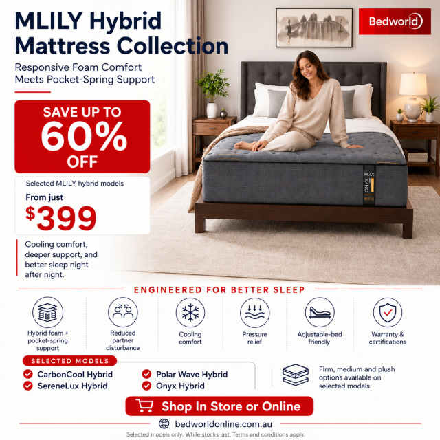 Save up to 60% on the Slumbercare Double-Sided Collection! 🛏️ Firm & orthopaedic support, Australian made in Perth. Shop Ultra Support Firm, Maestro, Commodore & more. Better sleep starts here. 🇦🇺 Shop now at Bedworld! #BedworldPerth