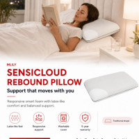 Enjoy responsive comfort with the MLILY SensiCloud Rebound Pillow. Its latex-like smart foam adapts as you move, while the washable cover and balanced support help create a fresher, more comfortable sleep. Shop at BedWorld.