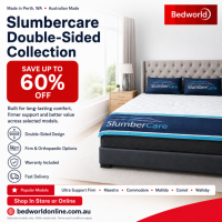 Save up to 60% on the Slumbercare Double-Sided Collection! 🛏️ Firm & orthopaedic support, Australian made in Perth. Shop Ultra Support Firm, Maestro, Commodore & more. Better sleep starts here. 🇦🇺 Shop now at Bedworld! #BedworldPerth