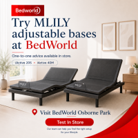 Experience personalised comfort with MLILY adjustable bed bases at BedWorld Osborne Park. Explore iActive 20S and iActive 40M models with flexible positioning, smart comfort features and expert in-store advice to help you find the perfect sleep setup.